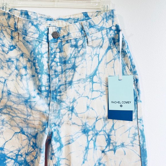Rachel Comey 4, 6, 8, 10 Blue Marbled High Rise Tapered 80s Style Jeans Target - Picture 2 of 16